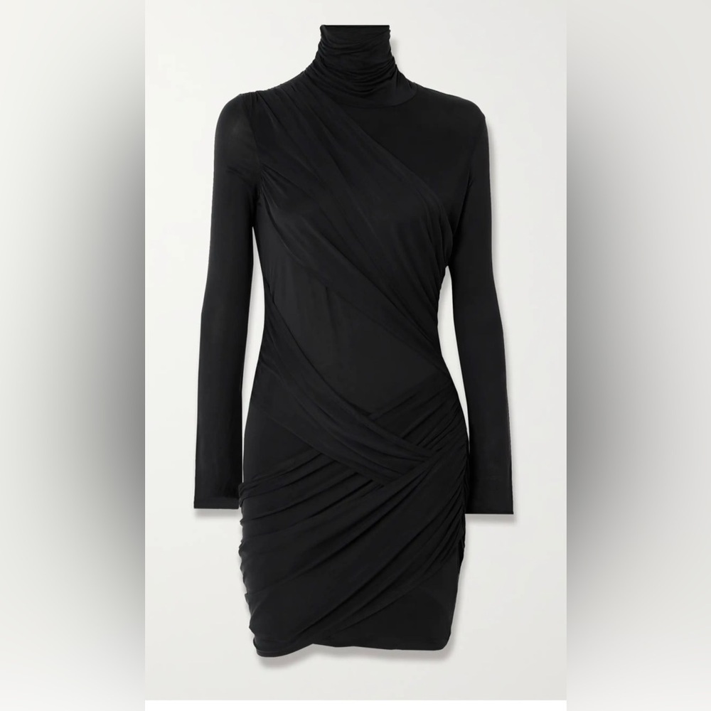 GAUGE81- Black- asites draped mini dress- size 34